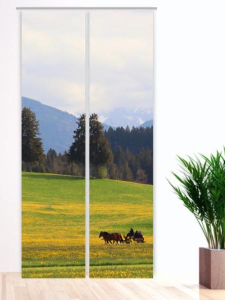 Tolles Motiv Auf dem Weg 2er Set Flächenvorhang blickdicht